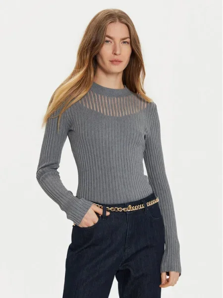 Пуловер Morgan MANDRIN дамски MANDRIN сиво