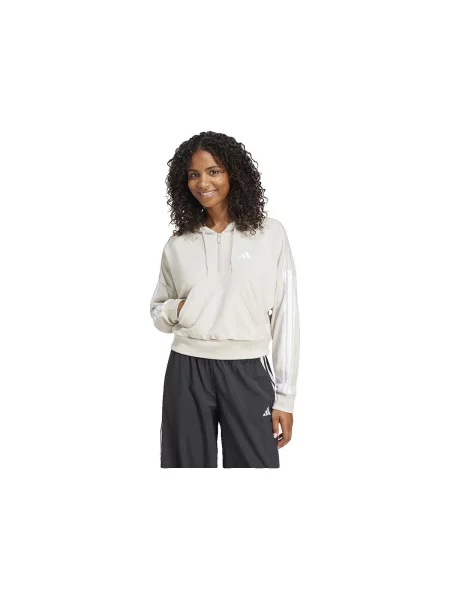 ADIDAS SPORTSWEAR Športová mikina Essentials tmavošedá / biela béžová
