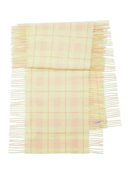 Kašmyro pledas raštuotas šalikas Burberry geltona