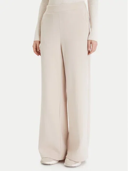 Vero Moda Spodnie dresowe Daisy Wide Leg beżowy