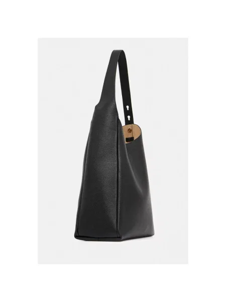 Tory Burch torebka skórzana Romy Hobo czarny