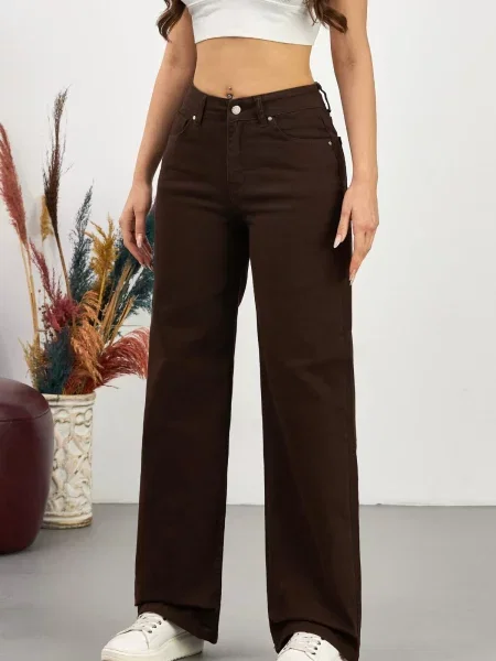 Talie pantaloni palazzo Dewberry cu talie înaltă