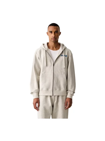 Bluza z kapturem Kenzo z kapturem w tygrysie prążki klasyczna szara