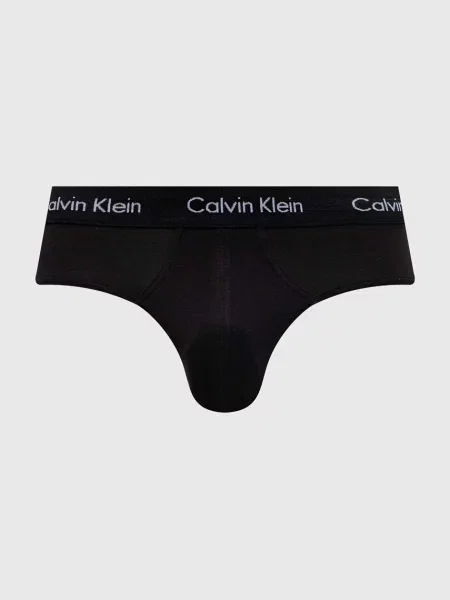 Pánske slipy Calvin Klein Hip Brief 3 páry black body čierna