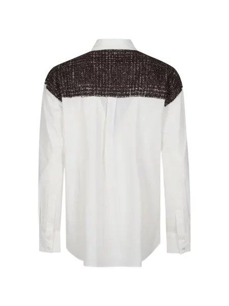 Lung cămașă Iro din tweed alb