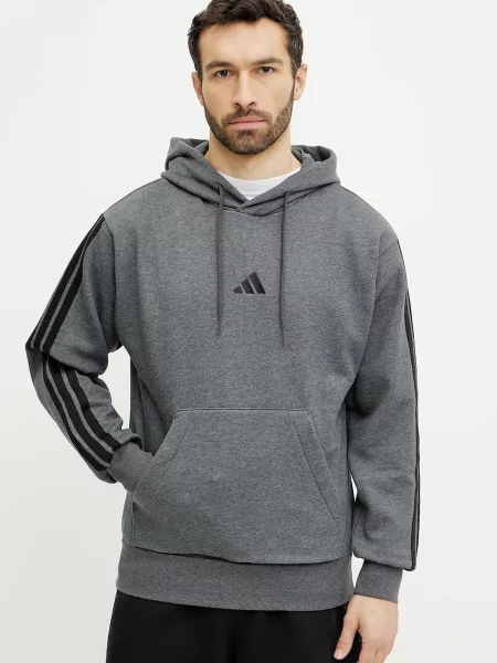 Pulover adidas Essentials s kapuco siva
