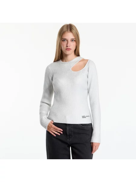 Пуловер Karl Lagerfeld Jeans Coated Knit Sweater Silver XS