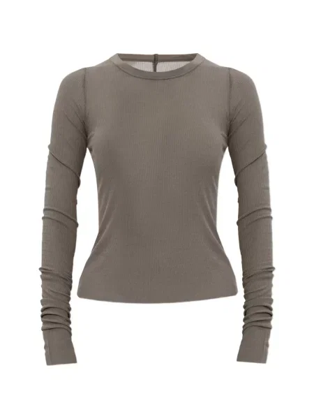 Tricou Rick Owens tricotate lung gri