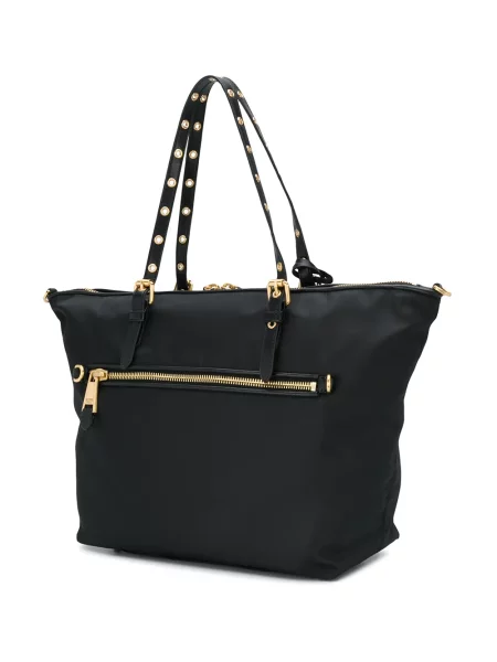Geantă shopper Moschino cu autograf negru