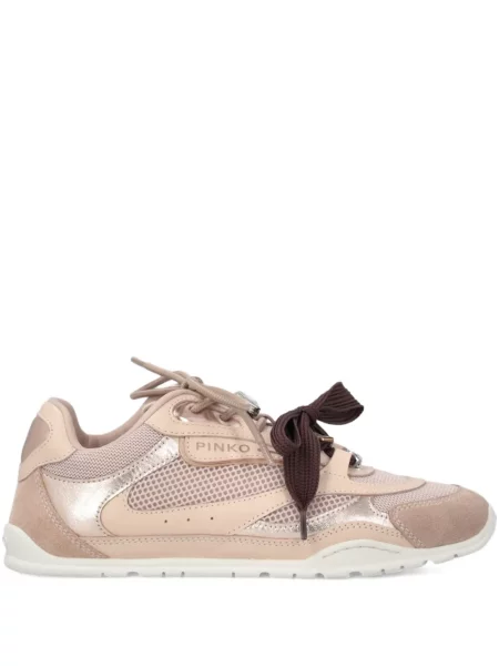Sneakerși Pinko cu șireturi din dantelă