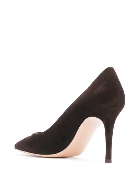 Pantofi cu toc Gianvito Rossi din piele de căprioară maro