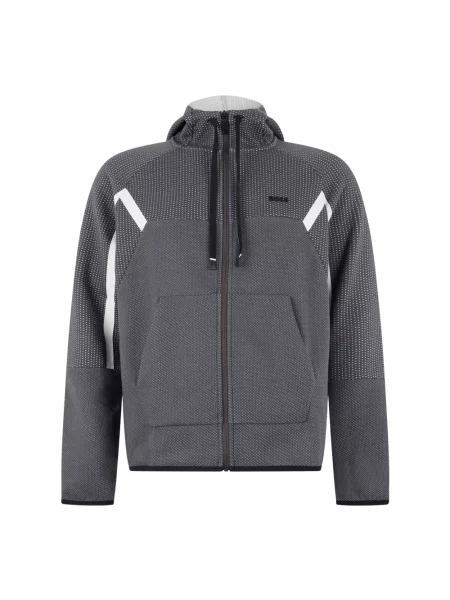 Bluza z kapturem Boss Green szara
