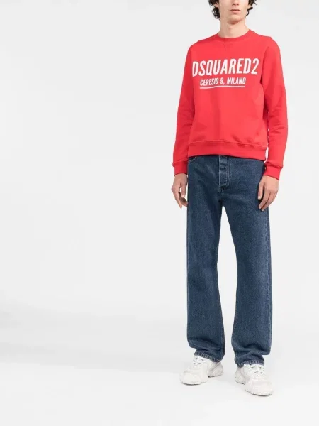 Raštuotas džemperis Dsquared2 raudona