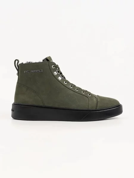 Botine Karl Lagerfeld din piele verde