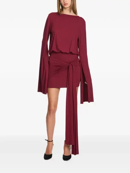 Mała sukienka mini Axel 113 dzwony garniturowa czerwona