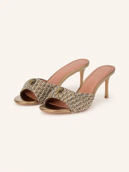 Klapki mules Kurt Geiger z kamieniami czarne