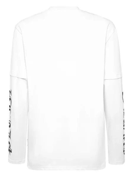 Tricou Philipp Plein cu imagine lung alb