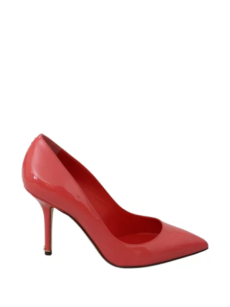 Pantofi cu toc Dolce & Gabbana din piele de lac roz