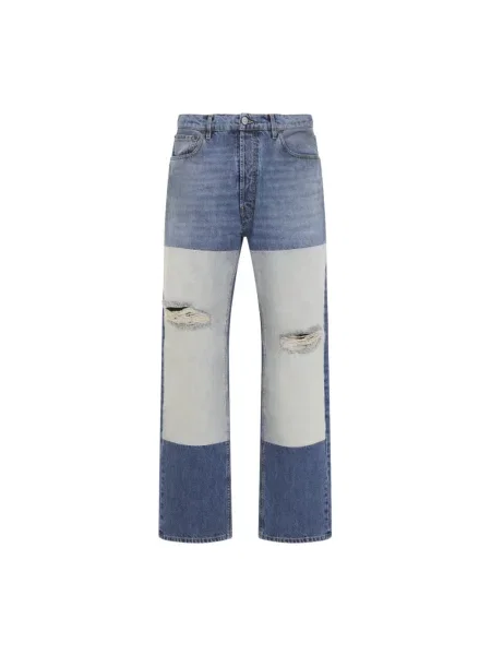 Jeansy straight leg Maison Margiela niebieskie