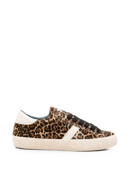 Sneakerși D.a.t.e. cu imagine cu model leopard maro