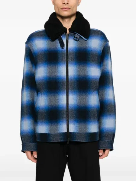 Карирано яке тип риза Balenciaga синьо