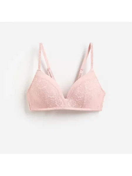 Reserved Krajková push-up podprsenka růžová