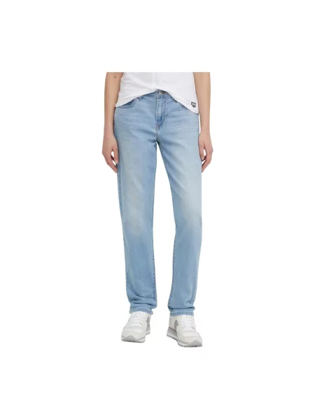 Jeansy o kroju straight fit z zapięciem na guzik model ‘BOYFRIEND’ Levi's® 300 niebieskie