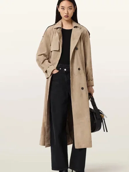 Замшевое пальто Allsaints