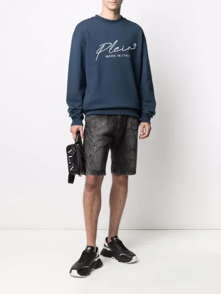 Raštuotas džemperis Philipp Plein mėlyna