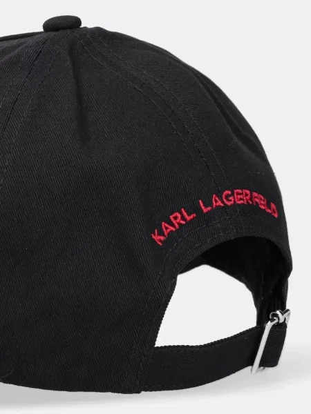 Kšiltovka Karl Lagerfeld s aplikací černá