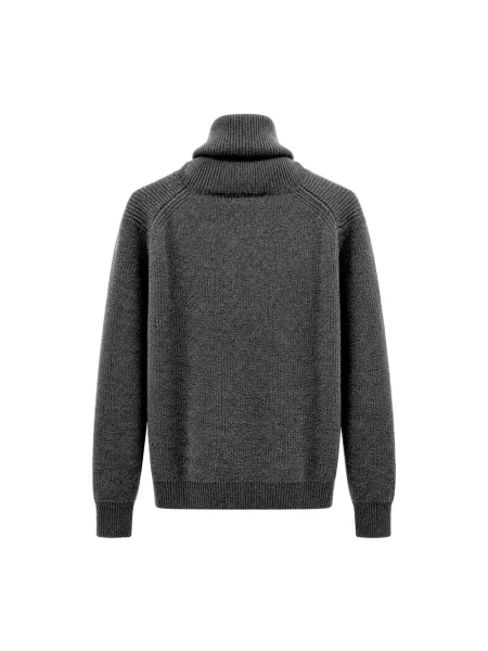 Sweter z golfem Anips wełniany szary
