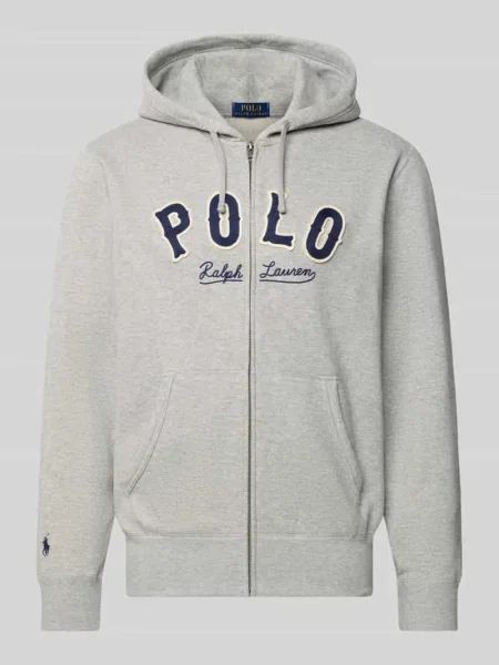 Bluza rozpinana z wyhaftowanym logo i kieszenią kangurką Polo Ralph Lauren