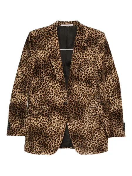 Sacou Tagliatore cu imagine cu model leopard maro