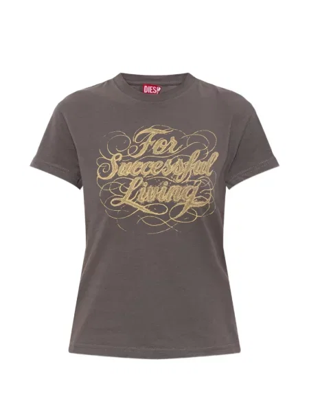 Tricou Diesel cu imagine gri