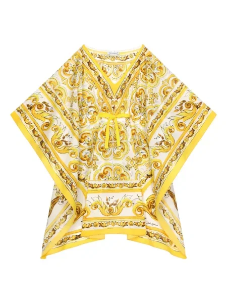Sukienka dziecięca Dolce And Gabbana żółta