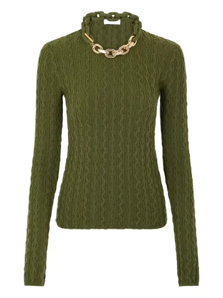 Top Rabanne tricotate verde
