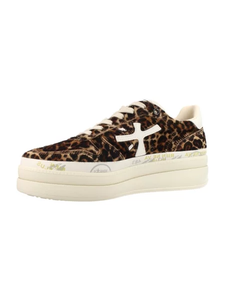 Premiata Sneakers MICOL cu adaos de piele maro