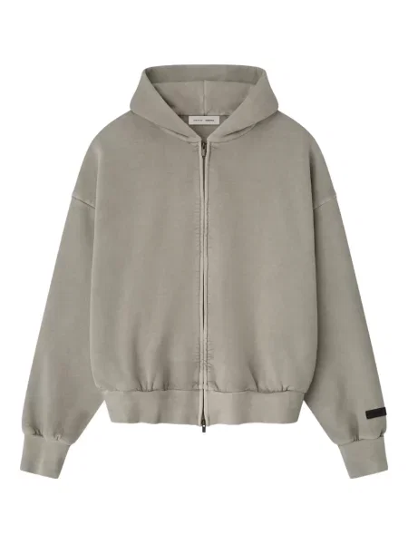 Hanorac cu glugă Fear Of God Essentials cu broderie clasic gri