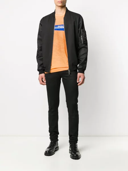 Tricou Dsquared2 cu autograf portocaliu
