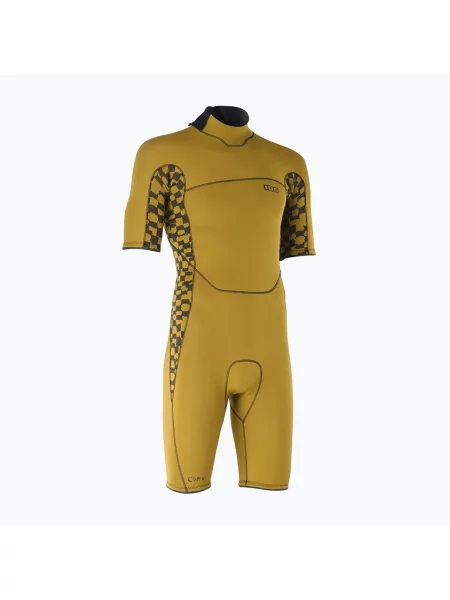 Costum de înot pentru bărbați ION Seek Core mm Shorty Back Zip gold burst