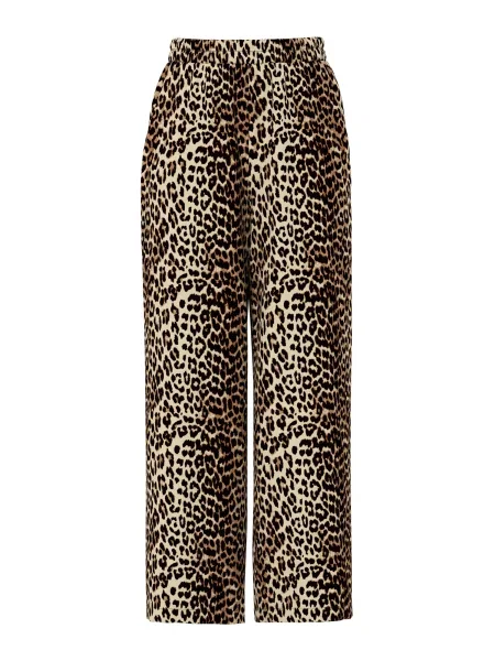 PIECES Pantaloni PCTiffany bej / maro negru