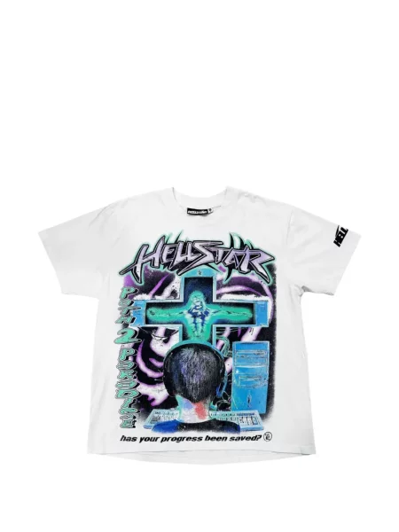 Tricou Hellstar cu imagine alb