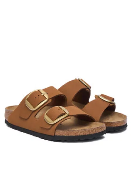 Birkenstock natikače za žene od nubuka Arizona Big Buckle Nubuck Leather smeđa