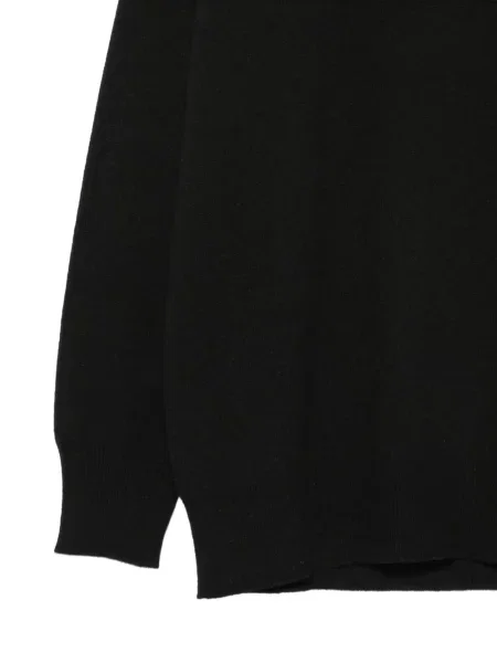 Pulover Le Tricot Perugia cu decolteu rotund negru