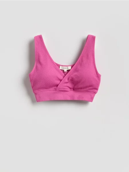 Reserved Безшовний топ рожевий