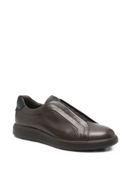 Δερμάτινη κιλότα Fratelli Rossetti slip-on καφέ
