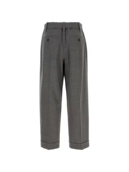 Cu centură pantaloni Brunello Cucinelli gri