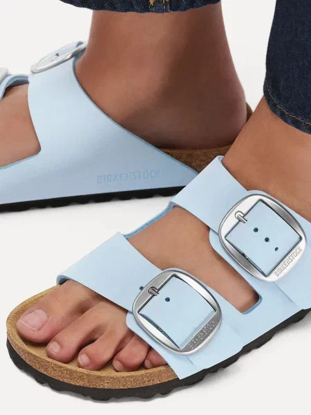 Кожаные шлепанцы Birkenstock с пряжкой