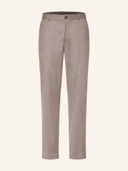 Boss Spodnie Garniturowe Perin Tapered Fit braun brązowe