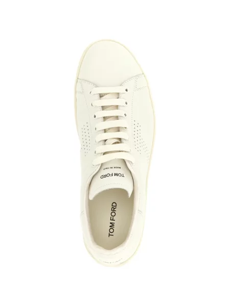 Sneakerși Tom Ford din piele alb